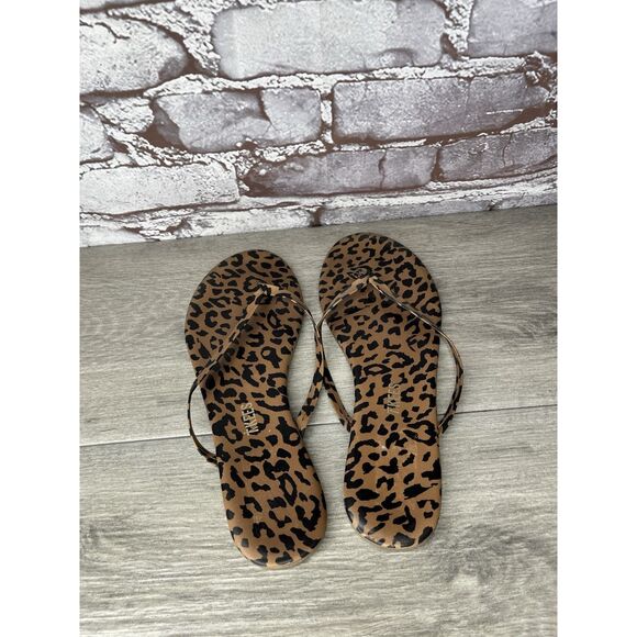 Tkees Studio Exotic Cheetah Print Thong Flip Flops Sandals Women Sz 8M US/39EU - Picture 6 of 16